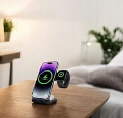 shumee Zložljiv polnilec 3 v 1 za TWS Apple Watch A11B