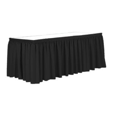 shumee Zavesa za banketno mizo, črna obroba, 5,65 m