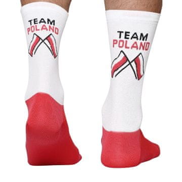 shumee Profesionalne kolesarske nogavice Todo Cycling Pro Team Poland model, cestne, termoaktivne 43-46 bele in rdeče