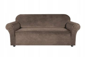 shumee PREVLEKA ZA KAVČ V RJAVO-KAKAVOVEM ŽAMETU ZA 4 SEDEŽE [22L4]