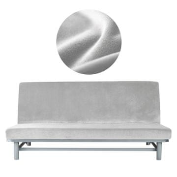 shumee PREVLEKA ZA POSTELJNI KAVČ 190-210 cm SVETLO SIVA žamet