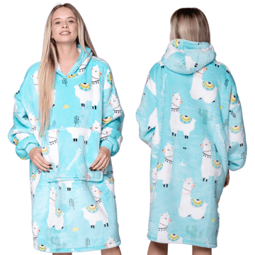 shumee ODEJICA Z MAJICO Velika topla debela ODEJICA Z MAJICO 2v1 XXL LLAMY Furry [KB-W8]