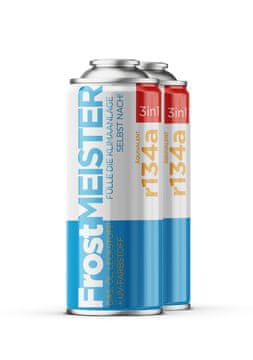 shumee FROSTMEISTER 3v1 400ml - 2x pločevinki PLIN R134a ZA SAMOPOMOČNO SERVISIRANJE KLIMATSKIH NAPRAV