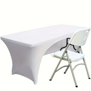 shumee FLEKSIBILNI PRT pravokotna miza 180x76cm KONFERENČNA odprt hrbet BEL