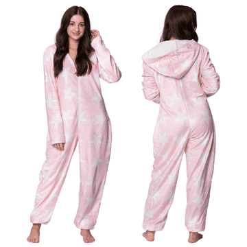 shumee PIŽAMA ONESIE Kigurumi kombinezon preobleka kostum BELE ZVEZDE [ONESIE4]