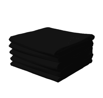 shumee Prtički iz blaga, črni, 10 kosov, 50x50 cm