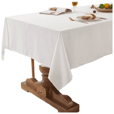 shumee BEL BOMBAŽNI prt za mizo 140x140 cm