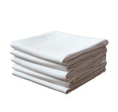 shumee Prtički iz blaga, beli, 10 kosov, 50x50 cm