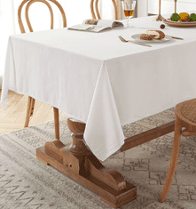 shumee BEL BOMBAŽNI prt za mizo 140x140 cm