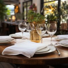 shumee Prtički iz blaga, beli, 10 kosov, 50x50 cm