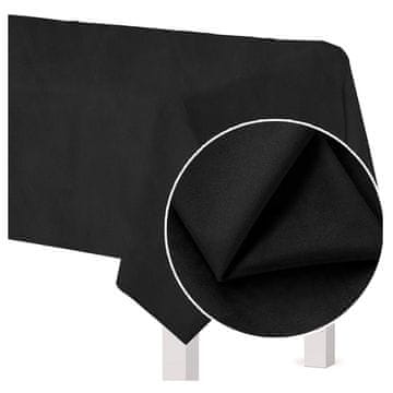 shumee MAT ŽAMET črn prt za mizo 140x240 cm