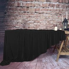 shumee MAT ŽAMET črn prt za mizo 230x230 cm