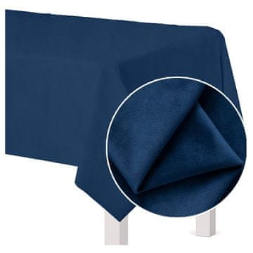 shumee MAT ŽAMET temno moder prt za mizo 140x240 cm