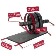 shumee AB valjček za vaje za trebušne mišice + podloga R01