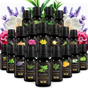 shumee 100 % naravno čisto eterično olje za aromaterapijo, komplet 10 ml x 20 kosov