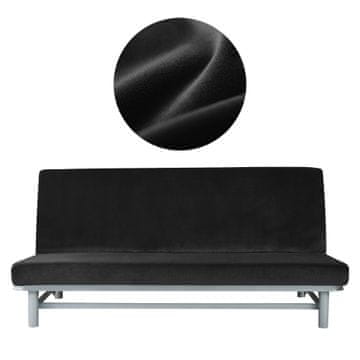 shumee PREVLEKA ZA LEŽIŠČNI KAVČ 190-210 cm ČRNI velur