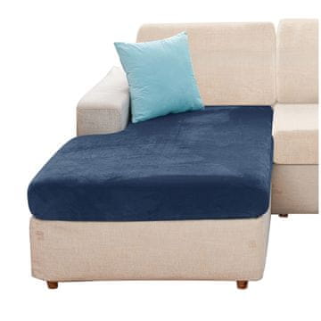 shumee Prevleka za posteljo, kavč, kotni kavč CHAMBERS, žamet, temno modra