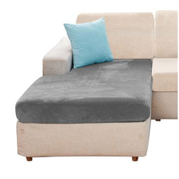 shumee Prevleka za posteljo, kavč, kotni kavč CHAMBERS, žamet, temno siva