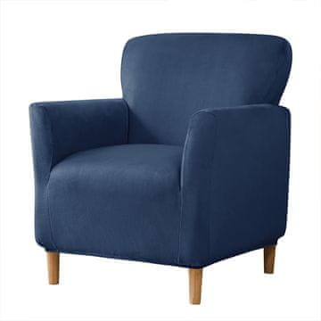 shumee Prevleka za mali fotelj S, žamet, temno modra