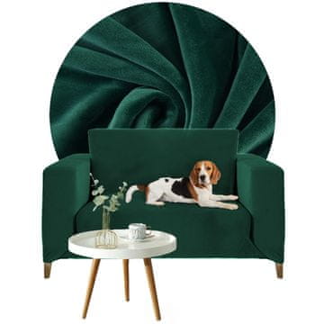 shumee PREVLEKA ZA KAVČ, enosed, ZELENI ŽAMET