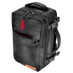 shumee Potovalni nahrbtnik 40x20x25 za letalo, lahka ročna prtljaga - črn