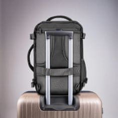 shumee Potovalni nahrbtnik 40x20x25 za letalo, lahka ročna prtljaga - črn