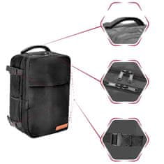 shumee Potovalni nahrbtnik 40x20x25 za letalo, lahka ročna prtljaga - črn