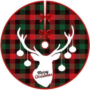 shumee Božična preproga v RDEČI barvi z vzorcem SEVERNIH JELENOV