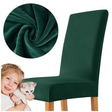 shumee DEBEL ŽAMETNI PREVLEKA ZA STOL STEKLENIČNO ZELENE OBLIKE