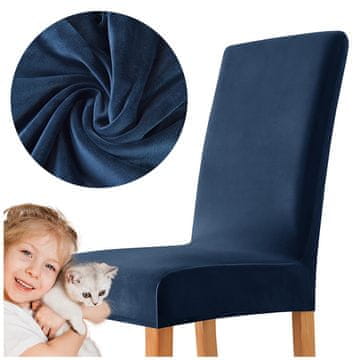 shumee PREVLEKA za stol iz žameta, TEMNO MODRA ŽAMETNA, DEBEL