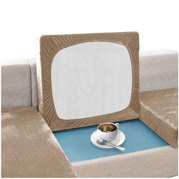 shumee Prevleka za sedež kavča, ŽAMET, BEŽ, kava z mlekom 50-65 cm