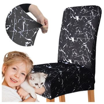 shumee PREVLEKA za stol s črnim marmornim vzorcem