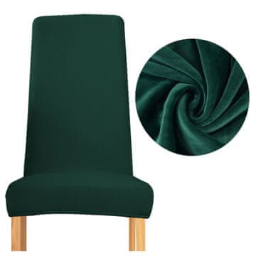 shumee PREVLEKA za stol OZKO naslonjalo ŽAMETNI pliš DEBEL STEKLENIČNO ZELEN