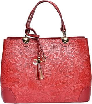 Carla Ferreri Ženska usnjena torbica CF3127 Rosso