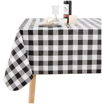 shumee ČRNI ITALIJANSKI KARIRASTI PRT 140x140cm ITALIJANSKI PARIZKI KARIRASTI ČRNO-BELI