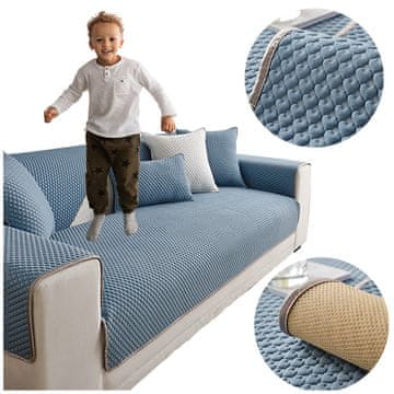 shumee PREPROGA, ODEJA, PREVLEKA za KAVČ 90x70 cm, TEMNO MODRA, VZOREC SRCA