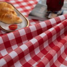 shumee RDEČ ITALIJANSKI KARO PRT 140x140cm ITALIJANSKI PARIZKI KARO RDEČ IN BEL