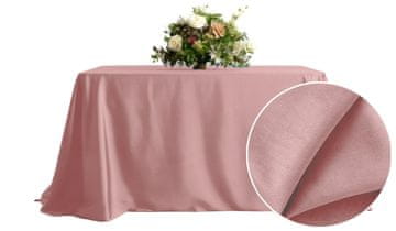 shumee Mat žameten prt, pudrasto roza, za mizo 230x230 cm