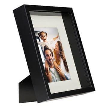 shumee 3D okvir za fotografije Deep Shadow Box 20x25 cm pravokotne barve črne barve