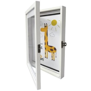 shumee Otroški okvir za risbe, slike in fotografije Van Gogh A4 21 × 29,7 cm. Stoječi in viseči s paspartujem, bel BD Art