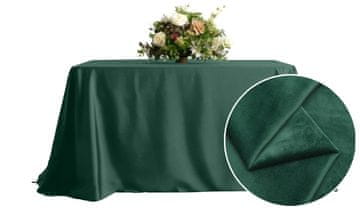 shumee Mat žameten prt steklenico zelene barve za mizo 230x230 cm
