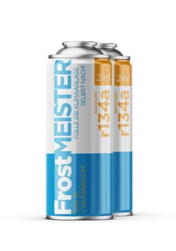 shumee FROSTMEISTER 2v1 400ml - 2x pločevinki PLIN R134a ZA SAMOPOMOČNO SERVISIRANJE KLIMATSKIH NAPRAV