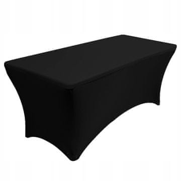 shumee PREVLEKA ZA PRT ZA CATERING BANKETNO MIZO ČRNEGA RAZMERJA 180x76cm, FLEKSIBILNA [25B]