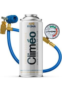 shumee Climeo 400 ml + cev z manometrom - Ekološko hladilno sredstvo R134a/R12 | Neodvisen servis klimatskih naprav