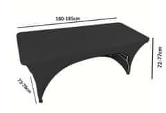 shumee PRT ELASTIČEN pravokotna miza 180x76cm KONFERENČNI odprt hrbet ČRN