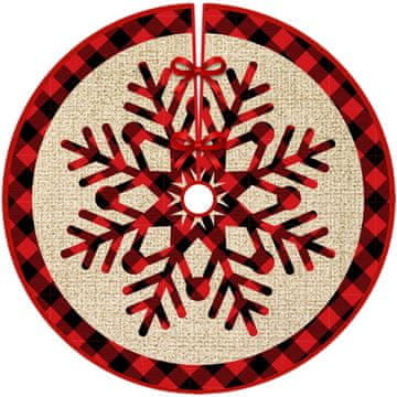 shumee Božična preproga v RDEČI barvi z motivom SNEŽINKE