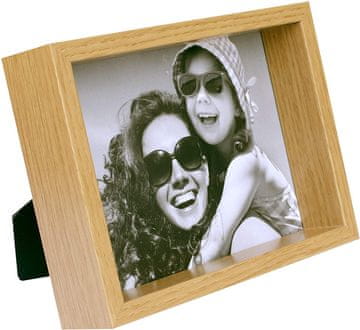 shumee Okvir za fotografije, globok, 10x15 cm, stoječ in viseč, hrast, BD art