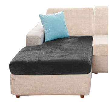 shumee Prevleka za posteljo, kavč, kotni kavč CHAMBERS, žamet, črna