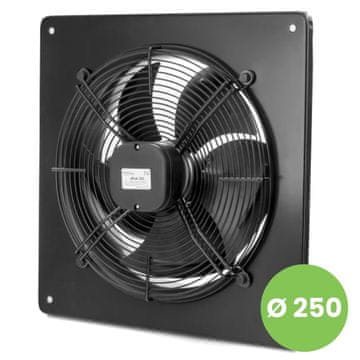 AKVAVENT aRok 250, Visokozmogljiv stenski industrijski aksialni ventilator 250 mm