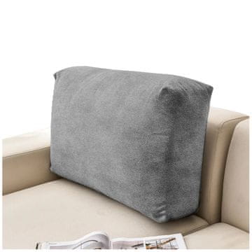 shumee Prevleka za BLAZINO ZA NASLONJALO kavča, KOTNI KAVČ, žamet, temno siva